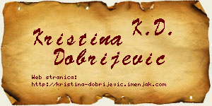 Kristina Dobrijević vizit kartica